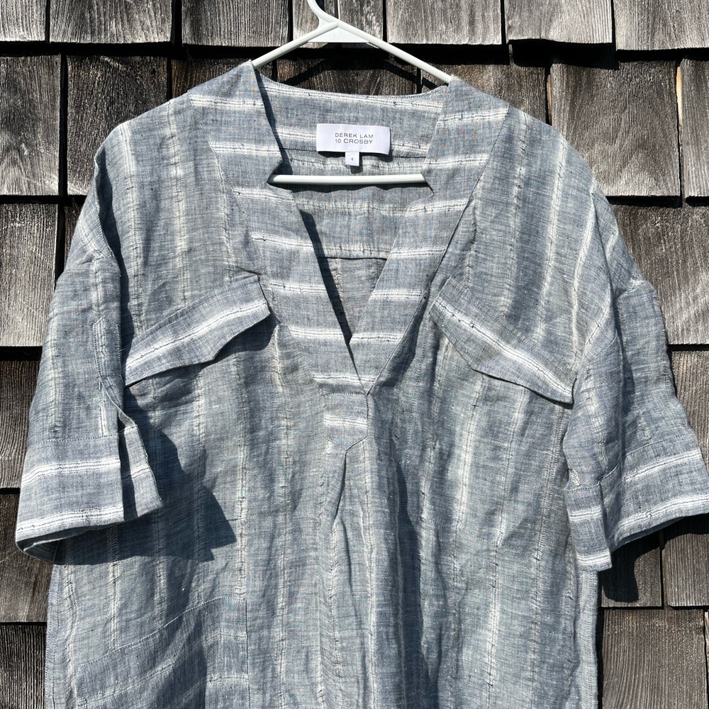 Derek Lam 10 Crosby NWOT light blue linen dress size 4
